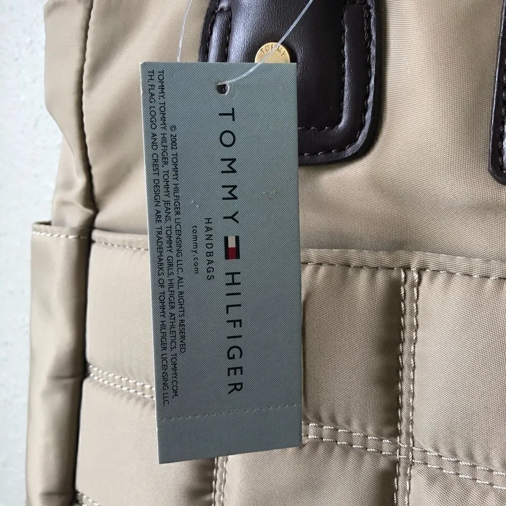 NWT Tommy Hilfiger Tan Quilted Medium Shoulder Bag